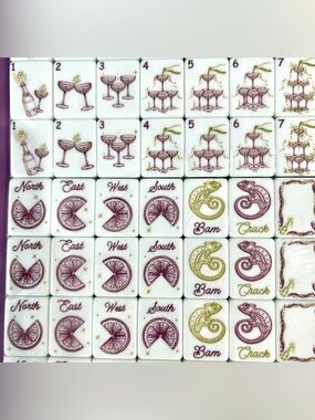 American Mahjong Sip and Shuffle Tile Set